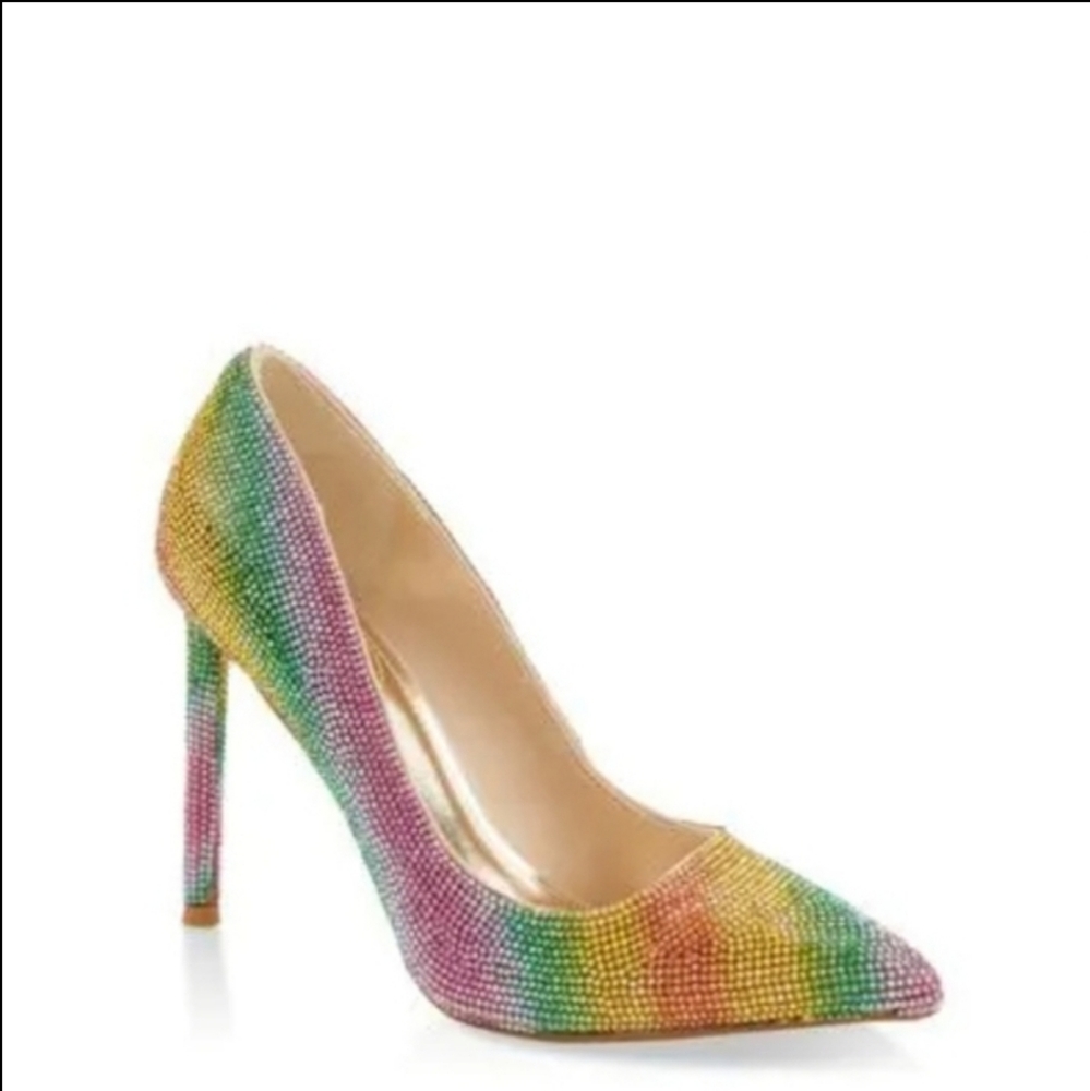 Womens Multi-color Blinged Out Rhinestone Heels - Picture 6 of 7
